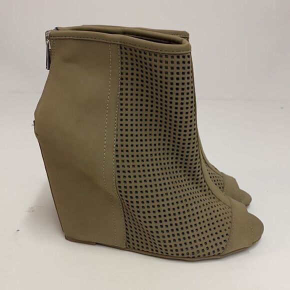 JUICY COUTURE Peep Toe Wedge Bootie Size 6 A17 - Picture 5 of 9